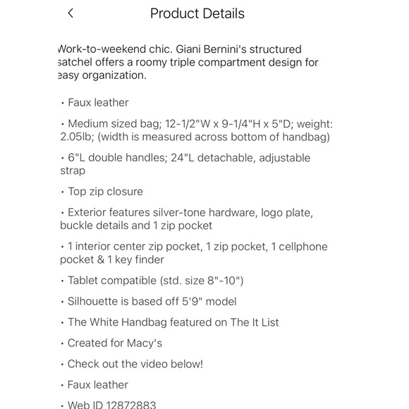 Giani Bernini Saffiano Dome Satchel ❤️HP❤️ - Picture 11 of 11